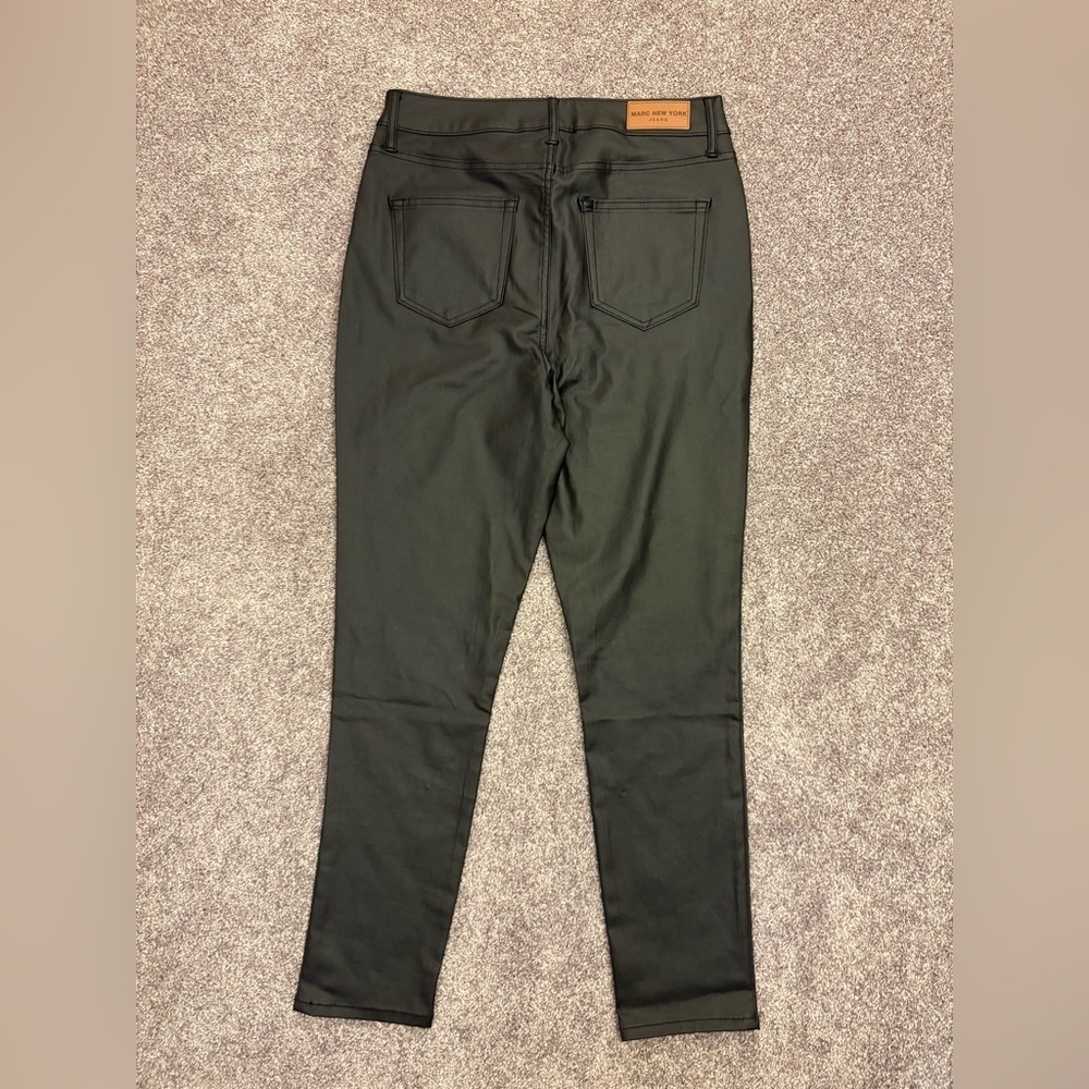 Marc New York Women's Skinny Ankle Jeans Size 12 Black Coated High Rise NWT $79 - Picture 5 of 16